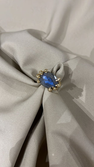 Labradorite statement ring