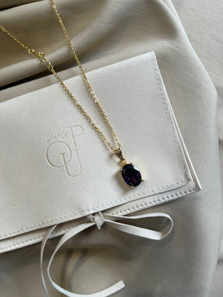 A Y R A Necklace in two-tone purple