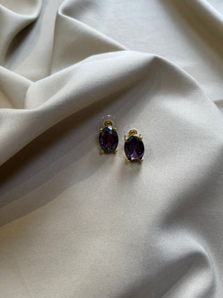 A Y R A earrings in two-tone purple