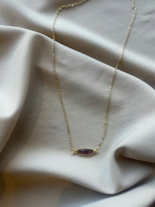 Mauve zircon necklace