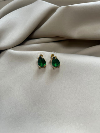 A Y R A earrings in emerald green
