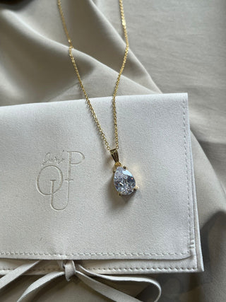 A Y R A Necklace in clear stone