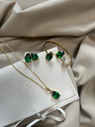 A Y R A Set of 4 in emerald green