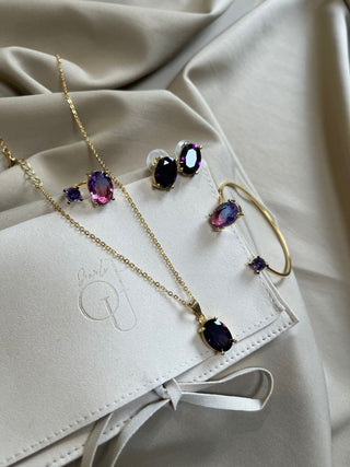 A Y R A Set of 4 two-tone purple