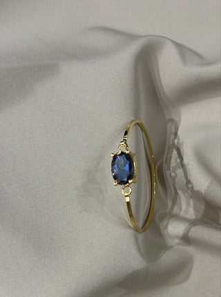 A Y R A peacock clasp bangle