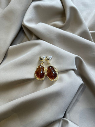 Heba brown earrings