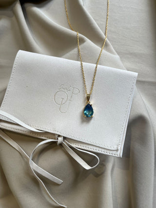 A Y R A Necklace in blue-green