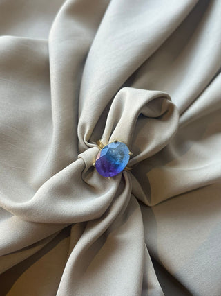 Two tone purple and blue ring