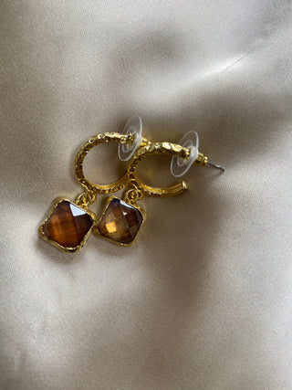 Bronze Gold Hoop Earrings