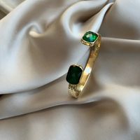 Emerald Green Rectangular Cuff bangle