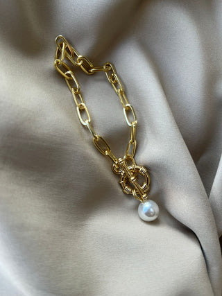 Pearl Dainty Link Bracelet