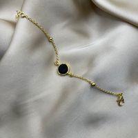 Cat Eye Black Ball Chain Bracelet
