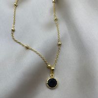 KIDS Black Cat Eye Ball Chain Necklace